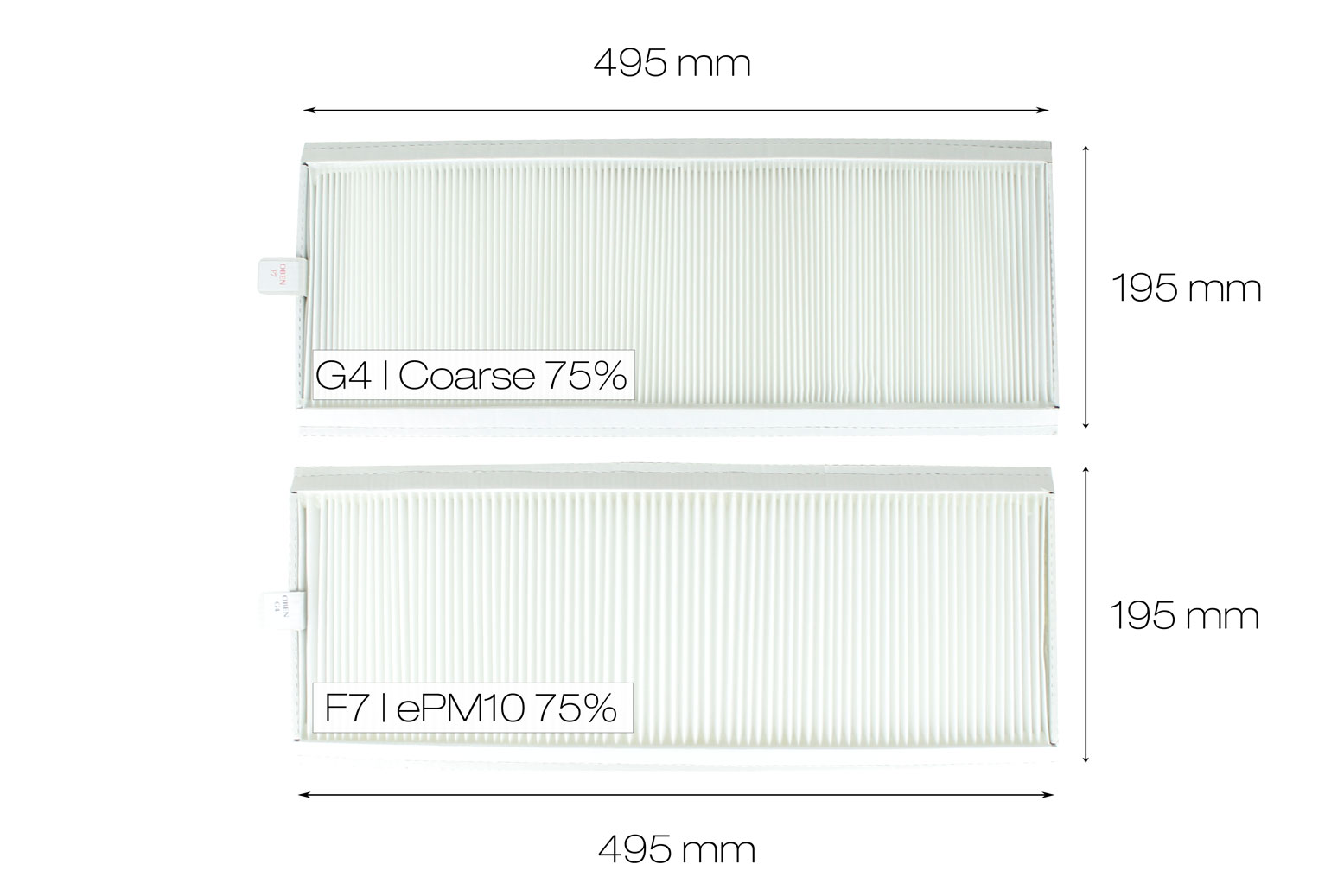 Hooster 1 kit de filtre compatible avec Zehnder ComfoAir 350 pas ComfoAir Q350 F7 1 pièce chacun / 500 / 550 Filtre G4 